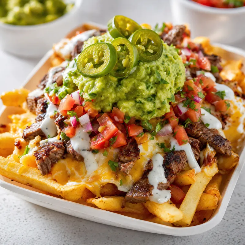 Loaded asada fries