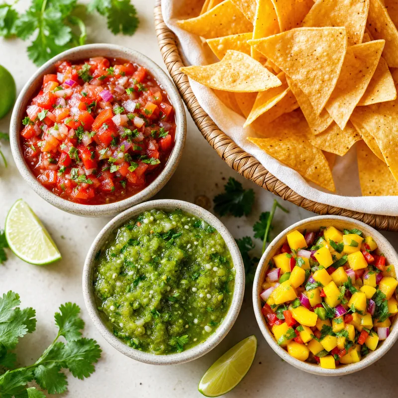 Chips and salsa trio
