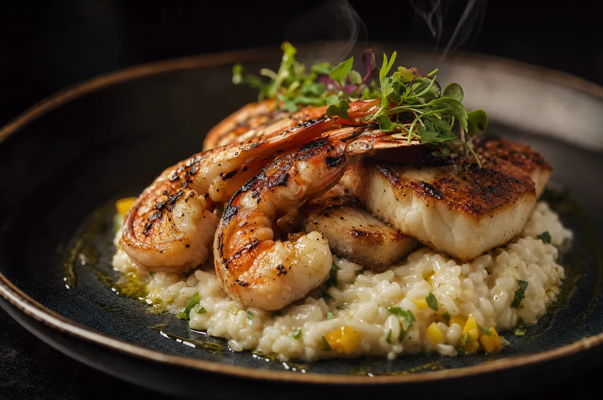 Fresh island catch of the day with prawns