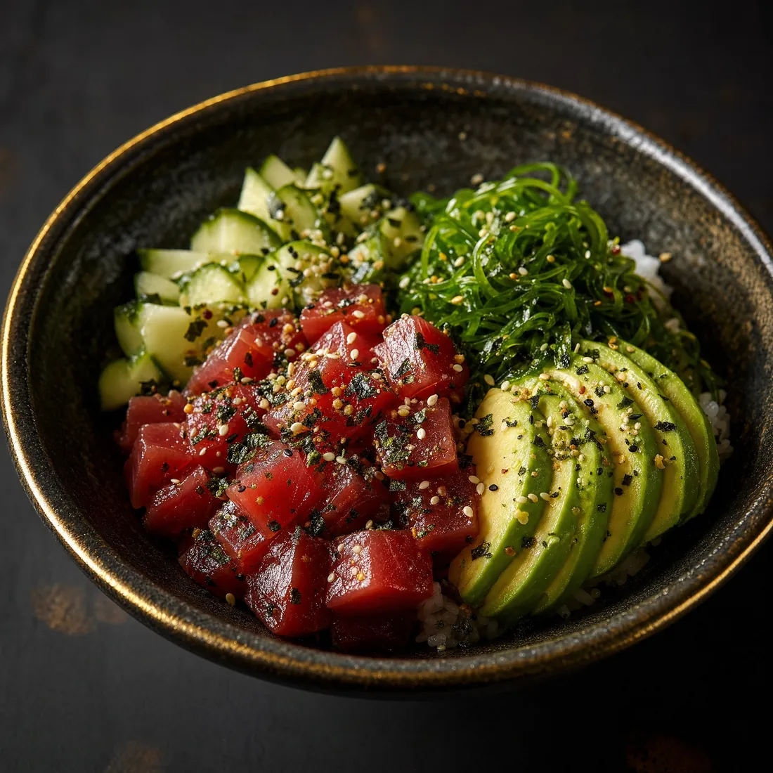 Fresh ahi poke bowl