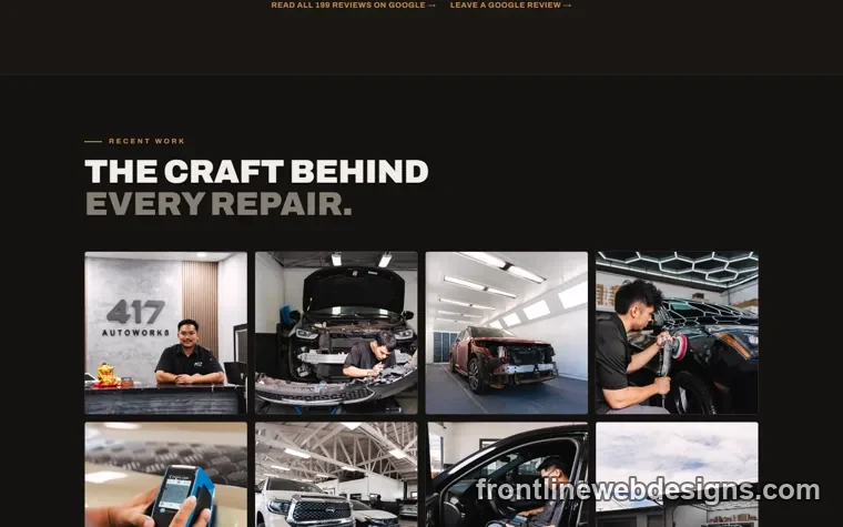Photo gallery of real repair and paint work at the 417 Autoworks shop