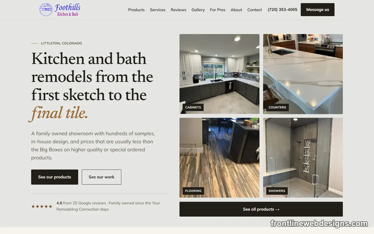 Foothills Kitchen and Bath website