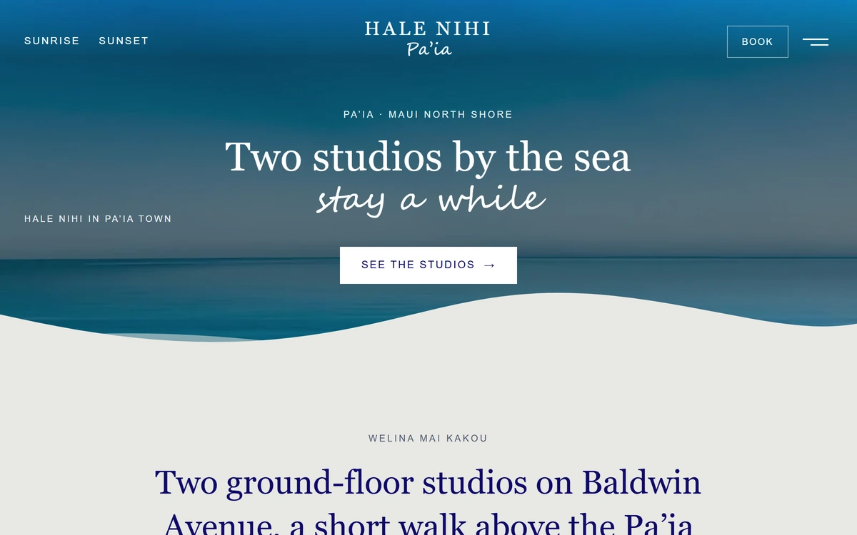 Hale Nihi bed and breakfast website