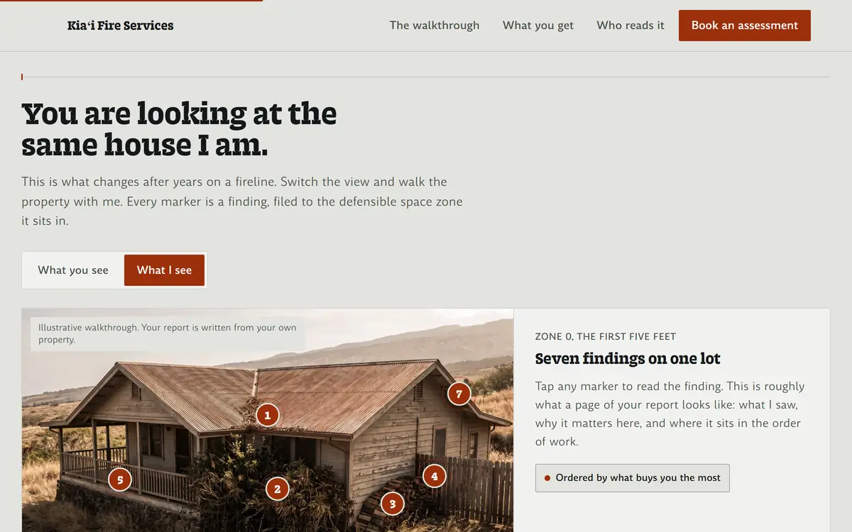 Kiai Fire Services website