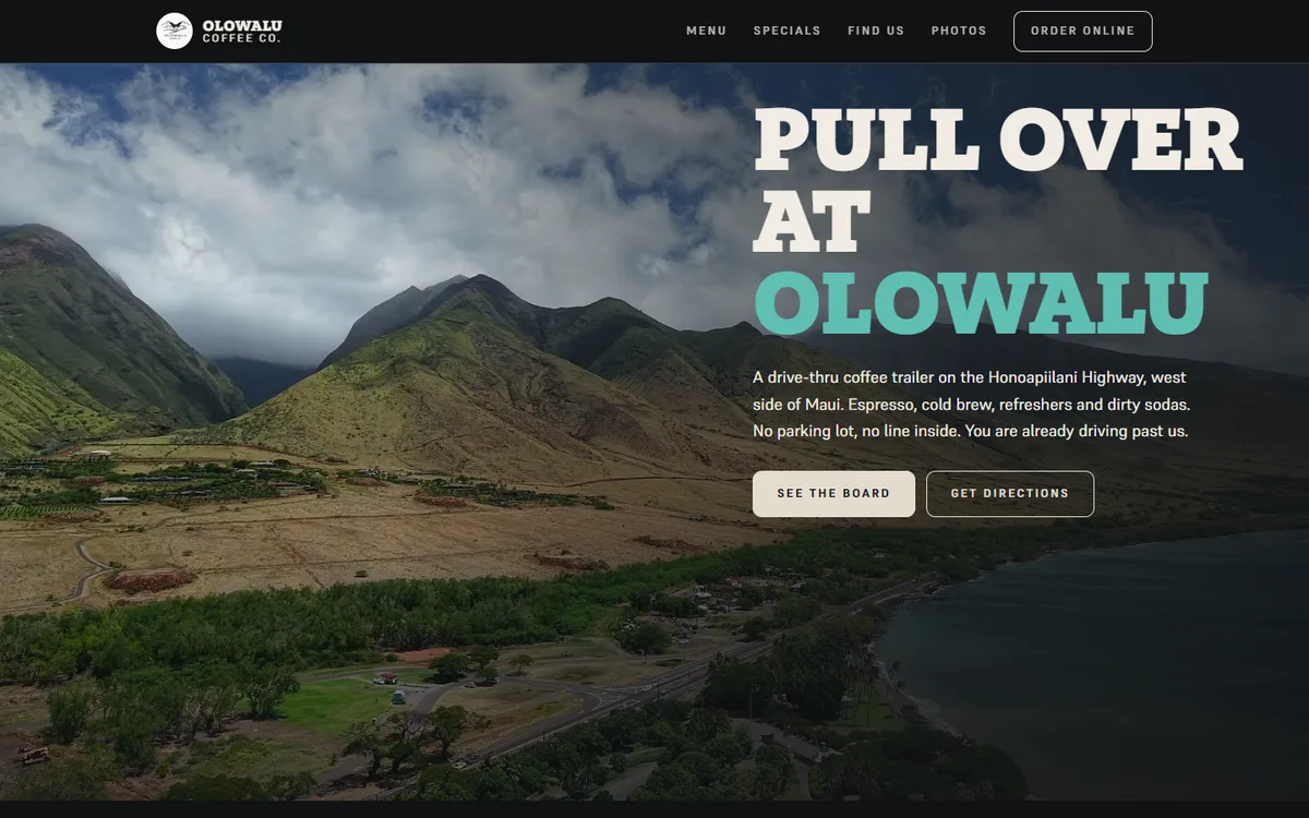 Olowalu Coffee Co website