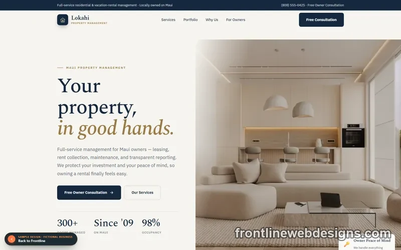 Lokahi Property Management sample website